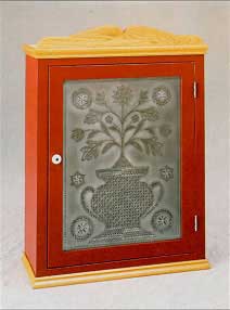 Painted pine hanging cupboard with cherry trim features style RP-1239 "Something Old"