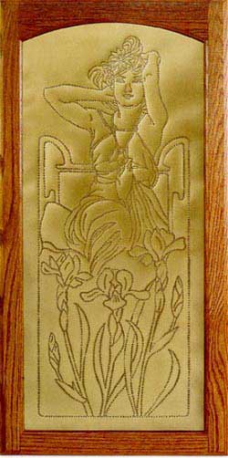 RP-1260 pierced tin panel, art nouveau