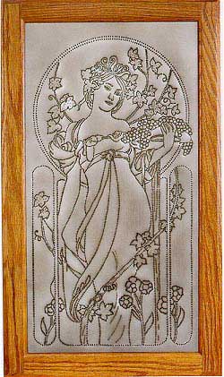 RP-1261 pierced tin panel, art nouveau