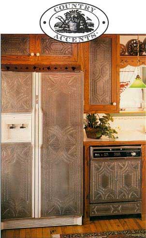 Appliance Fronts Collection - punched tin decorating kitchen appliances